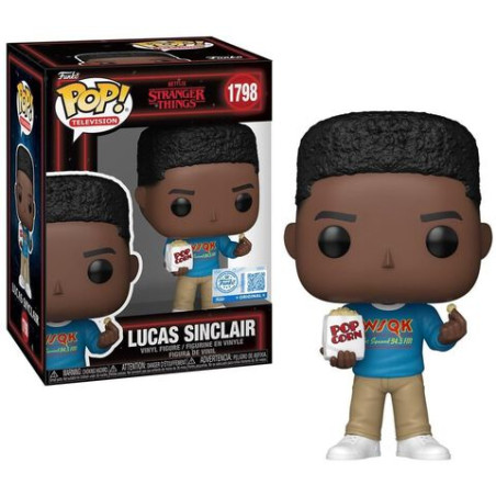 LUCAS SINCLAIR WITH POPCORN / STRANGER THINGS / FIGURINE FUNKO POP / EXCLUSIVE SPECIAL EDITION