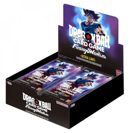 DISPLAY DE 24 BOOSTERS DRAGON BALL SUPER FUSION WORLD FB-04 ULTRA LIMIT / CARTE ANGLAISE
