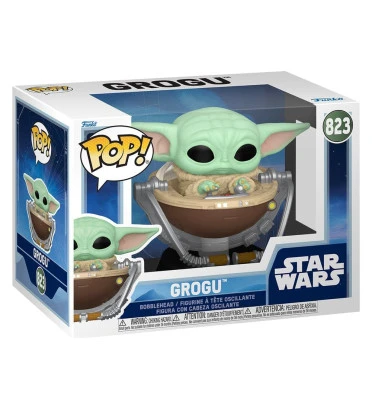 GROGU IN PRAM / STAR WARS THE MANDALORIAN AND GROGU / FIGURINE FUNKO POP