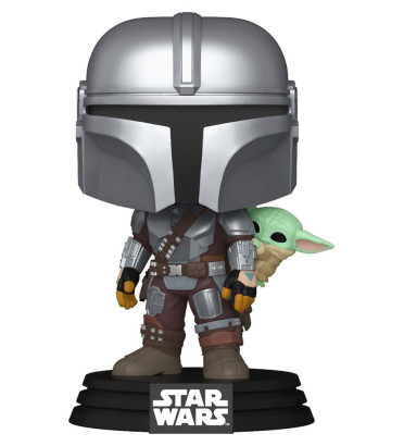 THE MANDALORIAN WITH GROGU / STAR WARS THE MANDALORIAN AND GROGU / FIGURINE FUNKO POP