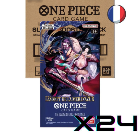 CARTON DE 24 BOOSTERS SOUS BLISTERS ONE PIECE OP-14 LES SEPT DE LA MER D'AZUR / CARTE VF