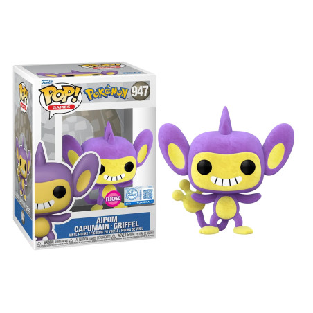 CAPUMAIN / POKEMON / FIGURINE FUNKO POP / EXCLUSIVE SPECIAL EDITION / FLOCKED