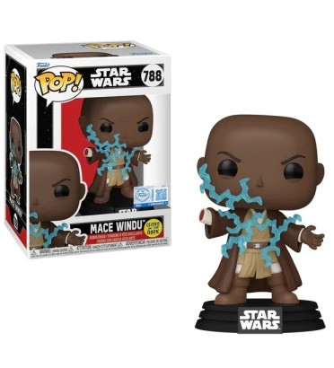 MACE WINDU ELEC / STAR WARS / FIGURINE FUNKO POP / EXCLUSIVE SPECIAL EDITION / GITD