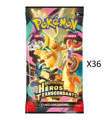 LOT DE 36 BOOSTERS HEROS TRANSCENDANTS ME2.5 / CARTE POKEMON VF