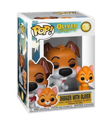 DODGER WITH OLIVER / OLIVER AND COMPANY / FIGURINE FUNKO POP DODGER WITH OLIVER / OLIVER AND COMPANY / FIGURINE FUNKO POP