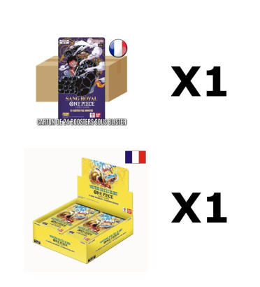 BUNDLE DISPLAY OP15 + CARTON 24 BOOSTERS BLISTERS OP10 / CARTE ONE PIECE VF