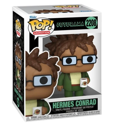 HERMES CONRAD WITH MUG / FUTURAMA / FIGURINE FUNKO POP