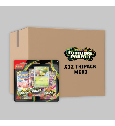 CASE DE 12 TRIPACK EQUILIBRE PARFAIT ME03 / CARTE POKEMON VF