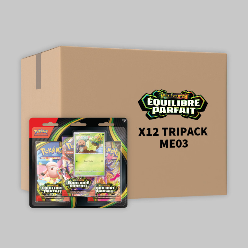CASE DE 12 TRIPACK EQUILIBRE PARFAIT ME03 / CARTE POKEMON VF