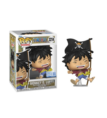 MONKEY D LUFFY AVEC DRAPEAU / ONE PIECE / FIGURINE FUNKO POP / EXCLUSIVE SPECIAL EDITION