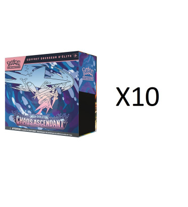 CASE DE 10 COFFRET DRESSEUR ELITE ETB CHAOS ASCENDANT ME04 / CARTE POKEMON VF