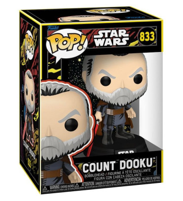 Funko Pop Count Dooku #833 Star Wars Retro Series style vintage.