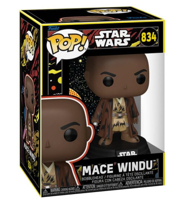 Funko Pop Mace Windu #834 Star Wars Retro Series style vintage.
