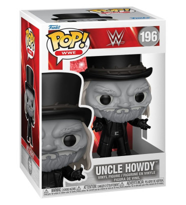 Funko Pop Uncle Howdy #196 WWE masque vieillard costume noir.