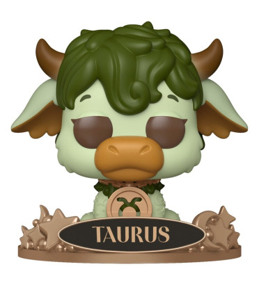 Funko Pop Taureau #18 Zodiac figurine bleue avec grandes cornes.