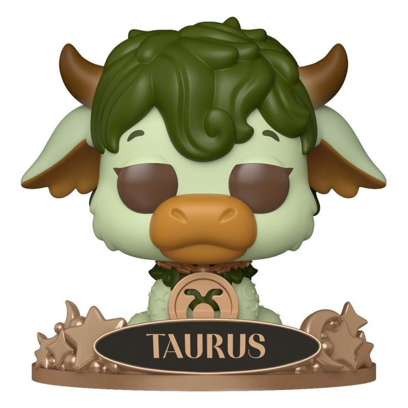 Funko Pop Taureau #18 Zodiac figurine bleue avec grandes cornes.