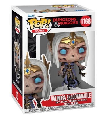 Funko Pop Valindra Shadowmantle #1168 Dungeons & Dragons liche elfe. Funko Pop Valindra Shadowmantle #1168 Dungeons & Dragons liche elfe.