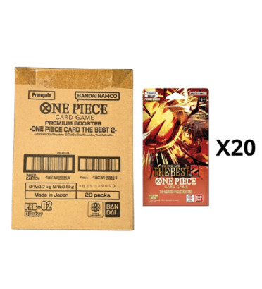 CASE DE 20 BOOSTERS BLISTERS ONE PIECE THE BEST 2 PRB-02 / CARTE VF