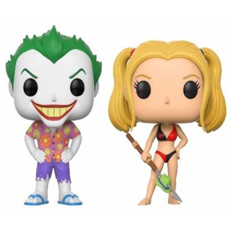 2-PACK THE JOKER BEACH ET HARLEY QUINN / SUPER HEROES / FIGURINE FUNKO POP / EXCLUSIVE