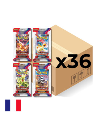 CASE DE 36 BOOSTERS BLISTERS EV03 FLAMMES OBSIDIENNES / CARTE POKEMON VF