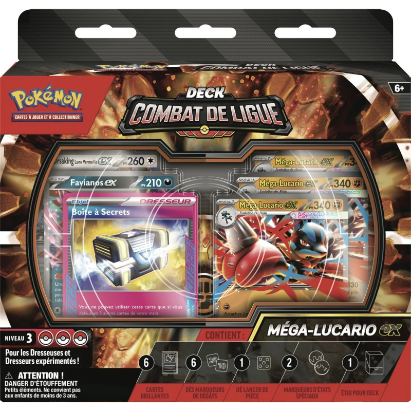 DECK DE COMBAT DE LIGUE POKEMON MEGA LUCARIO EX / CARTE VF