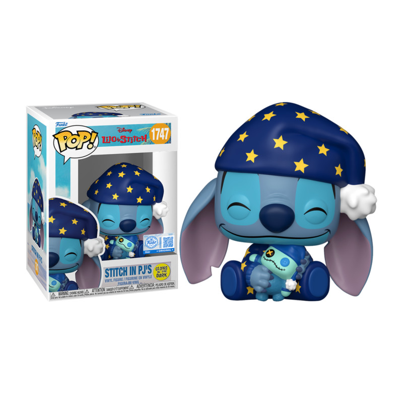 STITCH IN PJ'S / LILO ET STITCH / FIGURINE FUNKO POP / EXCLUSIVE SPECIAL EDITION GITD