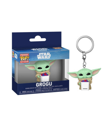 GROGU WITH SNACK / STAR WARS THE MANDALORIAN AND GROGU / FUNKO POCKET POP