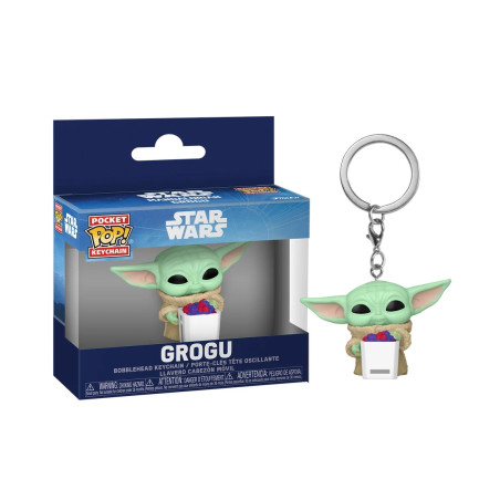 GROGU WITH SNACK / STAR WARS THE MANDALORIAN AND GROGU / FUNKO POCKET POP