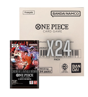 CARTON DE 24 BOOSTERS SOUS BLISTERS ONE PIECE OP-16 L'HEURE DE LA BATAILLE DECISIVE / CARTE VF