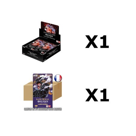 BUNDLE ONE PIECE DISPLAY OP16 + CASE 24 BLISTERS OP10 / CARTE VF