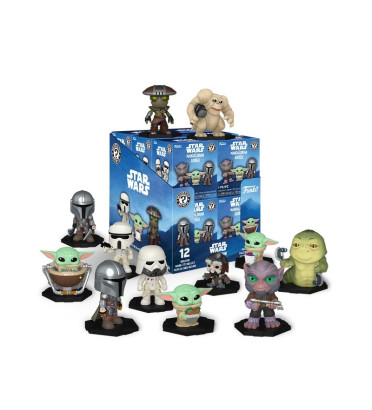 DISPLAY DE 12 MYSTERY MINIS / STAR WARS THE MANDALORIAN AND GROGU / FIGURINE FUNKO POP