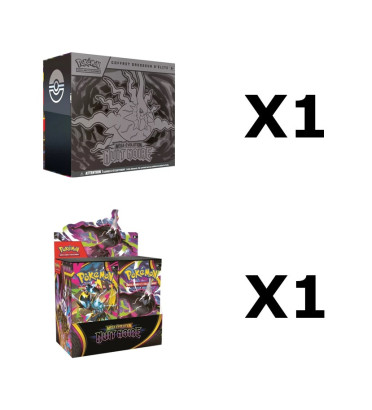 BUNDLE DISPLAY 36 BOOSTERS NUIT NOIRE ME05 + COFFRET DRESSEUR ELITE NUIT NOIRE ME05 / CARTE POKEMON VF