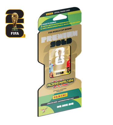 PANINI BLISTER PREMIUM OR 5 CARTES FIFA WORLD CUP 26 ADRENALYN XL
