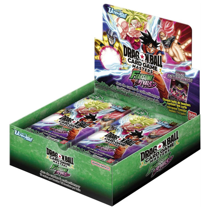 DISPLAY DE 24 BOOSTERS DRAGON BALL SUPER MASTERS FEARSOME RIVALS B29 / CARTE VF
