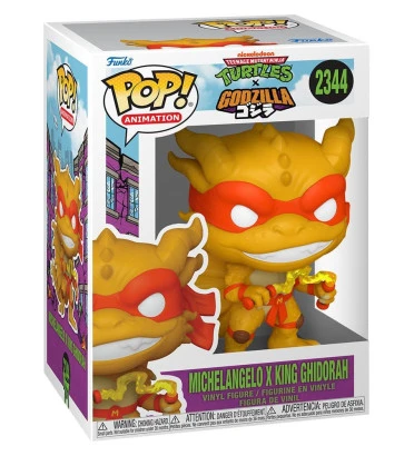 MICHELANGELO X KING GHIDORAH / GODZILLA X TURTLES / FIGURINE FUNKO POP