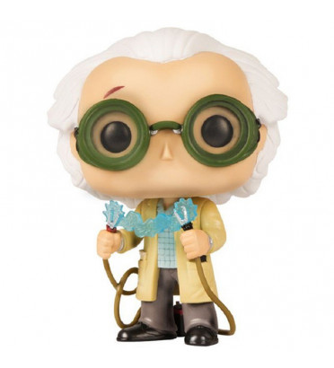 DR EMMET BROWN AVEC FOUDRE / RETOUR VERS LE FUTUR / FIGURINE FUNKO POP / EXCLUSIVE LOOTCRATE