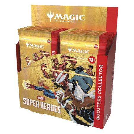 DISPLAY DE 12 BOOSTERS COLLECTOR MAGIC SUPER HEROES MARVEL / CARTE VF