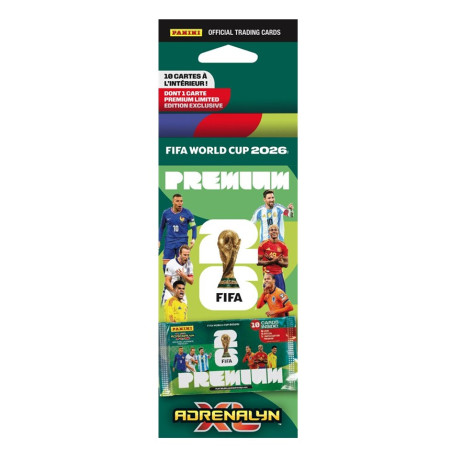PANINI BLISTER PREMIUM 10 CARTES FIFA WORLD CUP 26 ADRENALYN XL