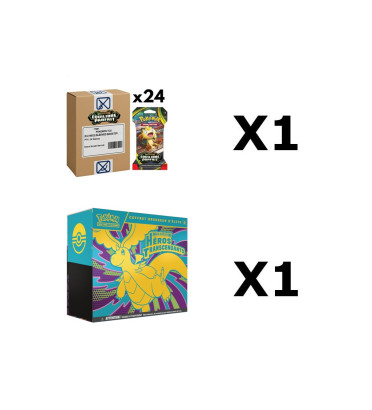 BUNDLE CASE 24 BLISTERS POKEMON ME03 EQUILIBRE PARFAIT + ETB ME2.5 CHAOS ASCENDANTS / CARTE VF