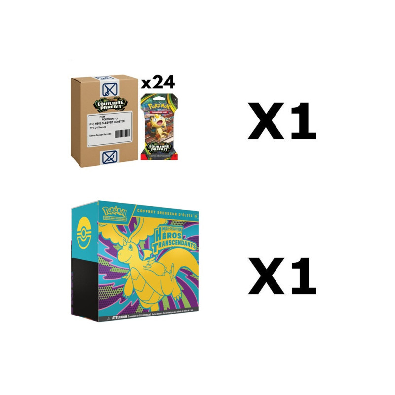BUNDLE CASE 24 BLISTERS POKEMON ME03 EQUILIBRE PARFAIT + ETB ME2.5 CHAOS ASCENDANTS / CARTE VF