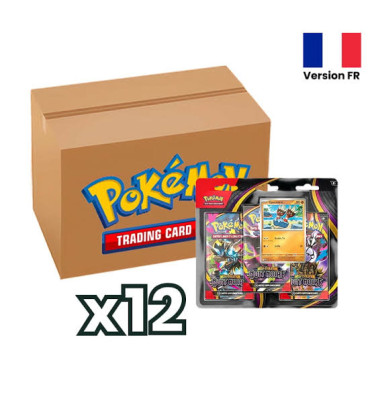 CASE DE 12 TRIPACK POKEMON NUIT NOIRE ME05 / CARTE POKEMON VF