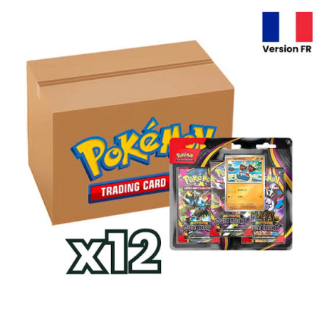 CASE DE 12 TRIPACK POKEMON NUIT NOIRE ME05 / CARTE POKEMON VF