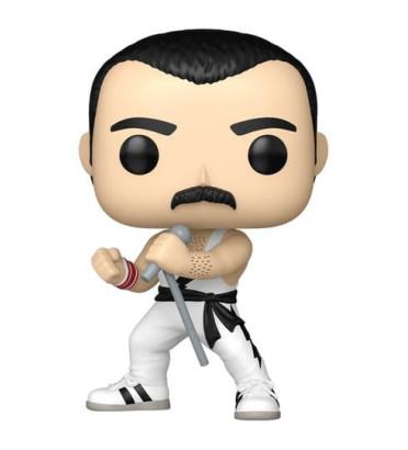 FREDDIE MERCURY WHITE SINGLET / QUEEN / FIGURINE FUNKO POP