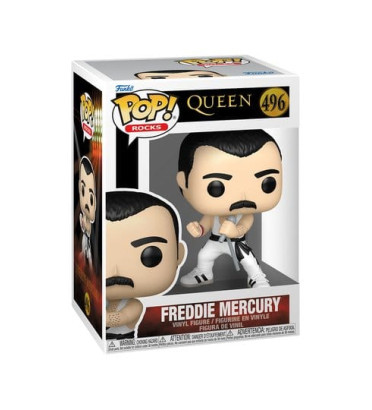 FREDDIE MERCURY WHITE SINGLET / QUEEN / FIGURINE FUNKO POP