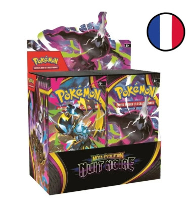 DISPLAY DE 36 BOOSTERS POKEMON NUIT NOIRE ME05 / CARTE POKEMON VF