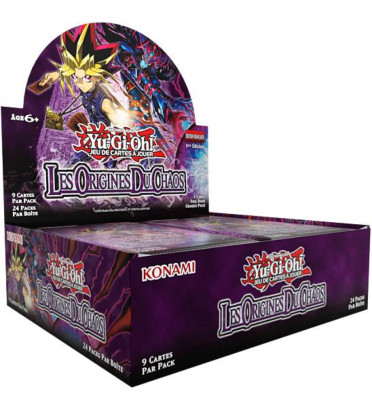 DISPLAY DE 24 BOOSTERS YU-GI-OH LES ORIGINES DU CHAOS / CARTE VF