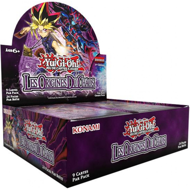 DISPLAY DE 24 BOOSTERS YU-GI-OH LES ORIGINES DU CHAOS / CARTE VF
