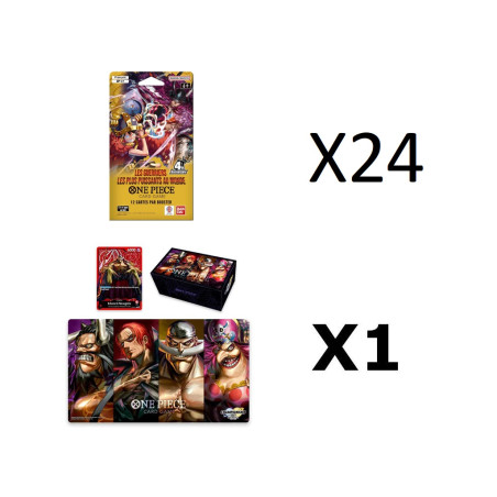 BUNDLE CARTON DE 24 BOOSTERS SOUS BLISTERS ONE PIECE OP17 VF + SPECIAL GOODS SET FORMER FOUR EMPERORS