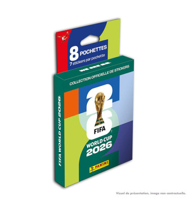 BLISTER 8 POCHETTES STICKERS PANINI WORLD CUP 26