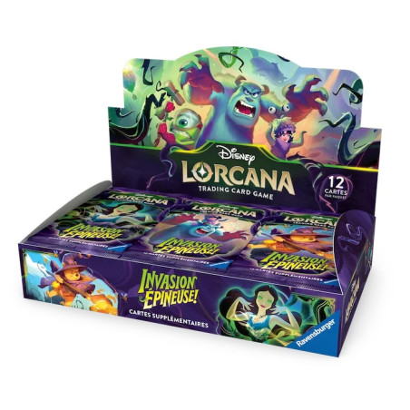 DISPLAY DE 24 BOOSTERS LORCANA INVASION EPINEUSE CHAPITRE 13 / CARTE VF